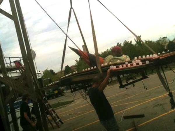 Theatre Bizarre setting up at Maker Faire Detroit